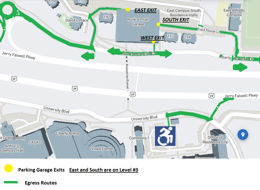 Graduation parking map