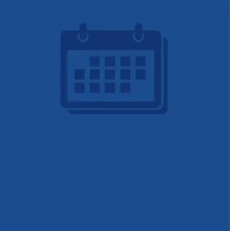 Calendar icon on a blue background