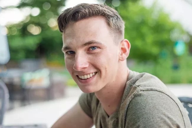 off-duty military male