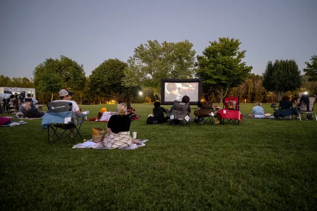 Movie night on campus