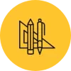 pencil and protractor icon